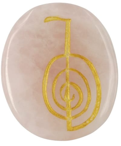Roze kwarts Cho-Ku-Rei reiki steen