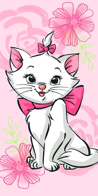 Disney Aristocats Strandlaken Marie Cat - 70 x 140 cm - Katoen