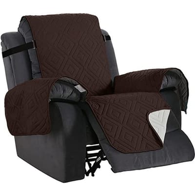 Waterdichte fauteuil bankhoes kussen bank huisdier kinderstoel hoes kussen bankhoes zakfauteuil mat voor woonkamer S 79x68cm bruin