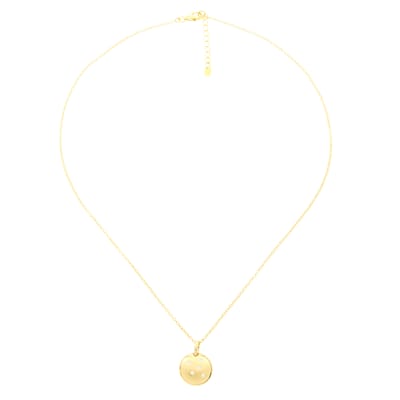 Orphelia 'Linn' Vrouwen 925 Sterling Zilveren Set: Ketting-Pendant + Oorbellen - Gouden SET-7130/G