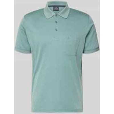 Ragman Softknit Poloshirt Breast Pocket Pima Cotton Mix Sage Green / male