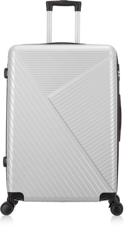 Ibiza Reiskoffer L - 93L - 75x48x29,5 cm - Lichtgewicht Harde Koffer - Met Ingebouwd TSA Slot - Voor Lange Vakanties - Zilver