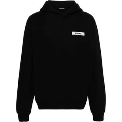 Capuchon sweaters Jacquemus LE HOODIE LE GROS GRAIN BLACK