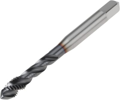 Dailygoods- Tap M6 x 1.0 - Spiraalvormige Fluit Tap - Korte Machinekraan - HSS-E Kobalt Staal - VAP-gecoat - Voor Roestvrij Staal - Schroeftap