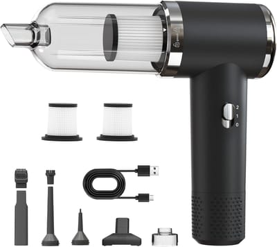 Draadloze Handstofzuiger 12000Pa Krachtige Zuigkracht 3-in-1 Functie 5200mAh Accu Compact en Lichtgewicht voor Huis, Auto en Huisdierenharen