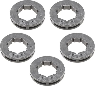 Tandwiel Velgen Set - Kleine Gat Tandwielen - Kettingzaag Onderhoud - 5 Stuks Set - 3/8-7 Spline - Zilver