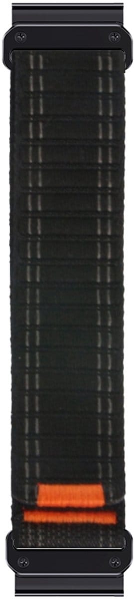 Nylon bandje - geschikt voor Garmin Fenix 5 (PLUS) / 6 (Pro) / 7 (Pro) / 8 (47 mm) / E (47 mm) / Epix (Pro) (2) 47 mm / Approach S60/S62/S70 47 mm / MARQ / Instinct 1/2/3 (45mm) - zwart