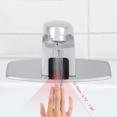 Dailygoods- Sensor Kraan Automatisch Infraroodsensor - Zinklegering/Messing - Roestbestendig - Hygiënisch - Modern Ontwerp - Chromen Afwerking - Aanraakloze Kraan