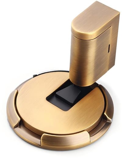 Deurwig - Deurstopper - Model 2025 deurstopper - Magnetische metalen deurstopper - Magnetische deurstopper - Massieve deurstopper met lijm en schroeven - Goud