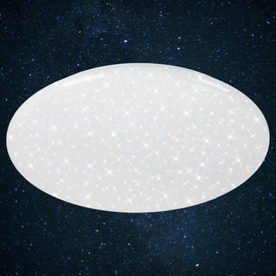 BRILONER VERB - Plafonnière dimbaar - plafondlamp met sterdecor - incl. afstandsbediening - incl. nachtverlichting - incl. kleurtemperatuurregeling (3.000 - 6.500 Kelvin) - Ø 56cm - LED - 50 W - 4.000 lm