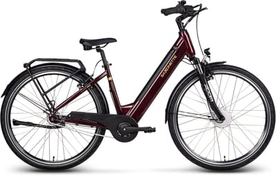 Saxonette Comfort Plus 5.0 dames ebike Nexus 7 13Ah wijnrood