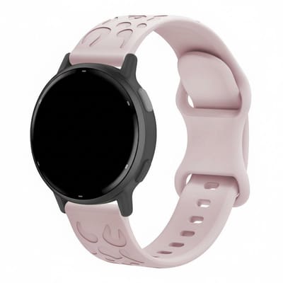 Siliconen bandje - geschikt voor Garmin Venu 2s / 3s / 4 (41mm) / Vivoactive 4s / Forerunner 255s / 265s - Huawei Watch GT 5 Pro - 42mm / GT 6 / GT 5 / GT 4 - 41mm - luipaard - roze