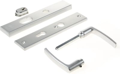 Ami Veiligheids langschild inclusief deurkruk Alumnium F1 kerntrek PC72 dd=55/60mm
