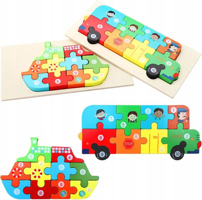 Houten Puzzel voor Kinderen - Educatief en Veilig Montessori Speelgoed