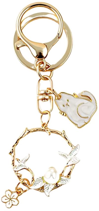 Ainy - Parelmoer Kat Keychain | Sleutelhangers voor kinderen en volwassenen | auto sleutelhouder speelgoed accessoires | cadeau voor vrouwen