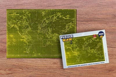 Puzzel Wereldkaart - Vintage - Paars - Legpuzzel - Puzzel 1000 stukjes volwassenen