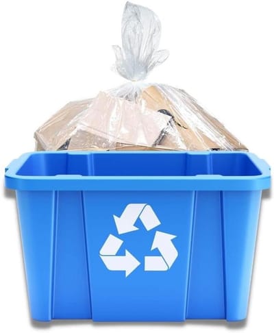 Vuilniszakken - Afvalzakken - Recycling - Extra sterk - 14 Gallon - Transparant