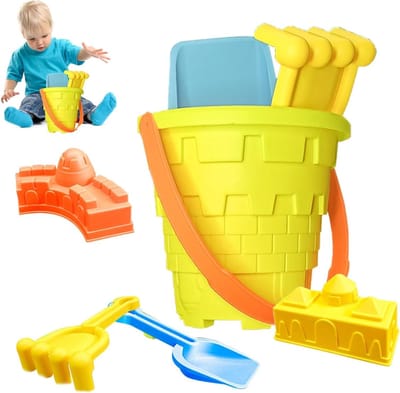 Zandspeelgoedset - Strand speelgoed - Buiten spelen - Gladde randen - 5-delige set - Multicolor