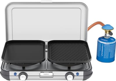 Campingaz Kitchen 2 Grill and Go CV - luxe camping kooktoestel – gas stove - grijs