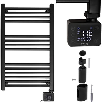 Elektrische verwarming Badkamer Wandladder LED-paneel 2 verwarmingsmodi Temperatuurregeling 14-bar timer