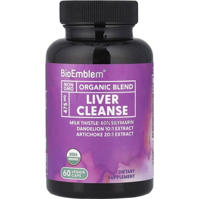 BioEmblem, Biologische Melange, Leverreiniging, 60 Plantaardige Capsules