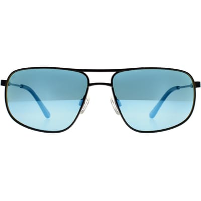 Serengeti Rechthoek Heren Glimmend Zwart Saturnus Gepolariseerd 555nm Blauw Dante 2.0