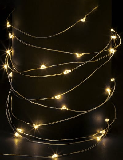 JJA - Warmwitte kerstboomverlichting slinger 10 m met 100 micro-leds