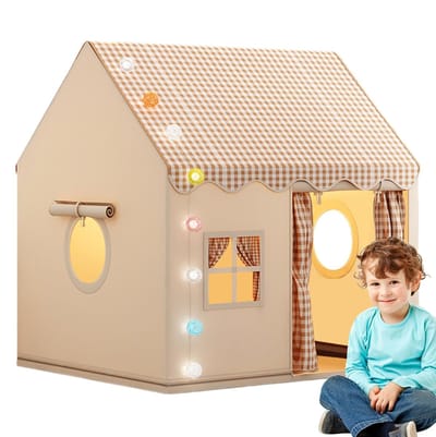 Kindertent, Speelhuisje voor Binnen, Kindertent met Ramen voor Binnenshuis, Speelhuisje/Speelhut voor Jongens en Meisjes, Speelhuisje voor de Kinderkamer