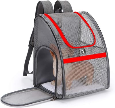 Ademende Huisdier Rugzak voor Katten en Kleine Honden Tot 7,5 kg