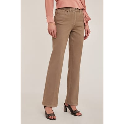 Motivi Drill Bootleg Trousers Beige Größe: 32 | Hosen Outlet | Damen | Braun