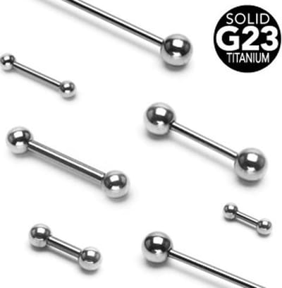 piercing titanium extern schroefdraad basis 1.6x10 - zilver - LMPiercings