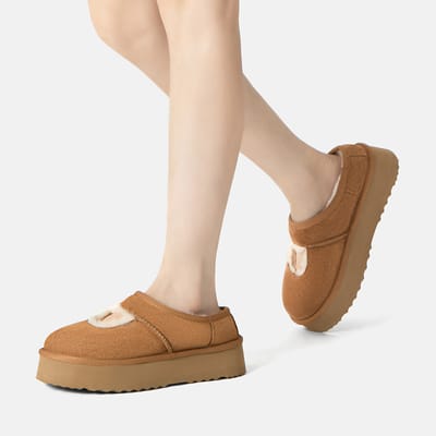 EVER AU Australië Dames Geplumeerde Enkelsandalen met Platform
