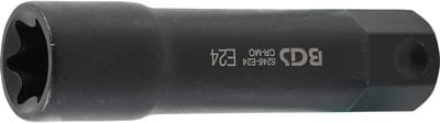 BGS dopsleutelinzet E-profiel extra lang aandrijving buitenzeskant 22 mm SW E24 - 5246-E22
