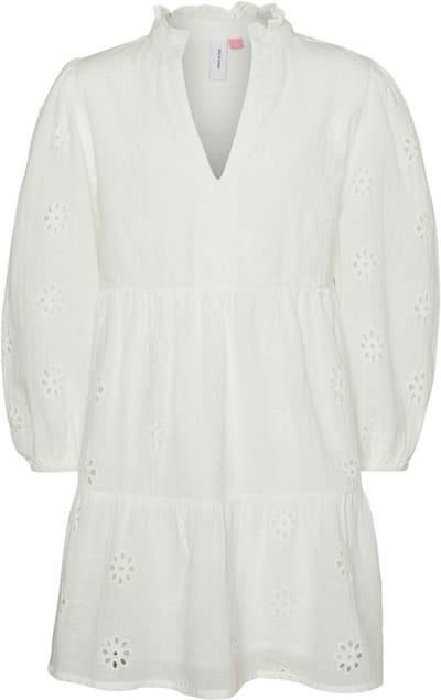 VMMAJA LS BRODERIE DRESS WVN GIRL - Snow White