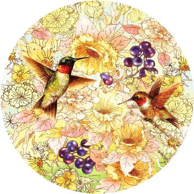Peinture diamant 5D à faire soi-même « Colibri Love Flower » Broderie diamant au point de croix 20X30CM brown