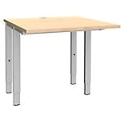 Schäfer Shop  Genius Bureautafel MODENA FLEX, 4-poot rechthoekige buis, tweezijdig, B 800 mm, esdoorn