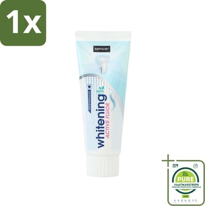 1 x Sence - Whitening - Tandpasta - Met Fluor - 75 ml - Tandpasta - Witte Tanden - Fluoride - Whitening - Frisse Adem