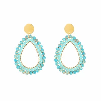 Michelle Bijoux Oorknoppen Small Drop Blauw