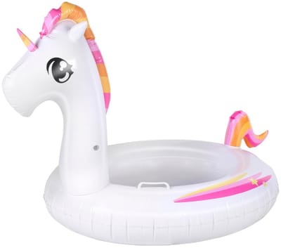 Eddy Toys Opblaas Eenhoorn – Opblaasdier Kinderen – Luchtbed Zwembad – Opblaasfiguur Eenhoorn – Met Handgrepen en Reparatiepatch – 107x71x79 cm