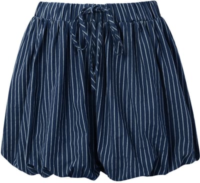 Trendy Korte Broek met High Waist Pasvorm - Casual Zomershort voor Vakantie en Dagelijks Gebruik - Blauw - Maat S