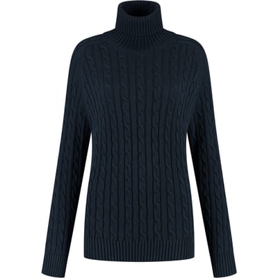 Dames trui met gedraaide structuur en rolkraag Superdry