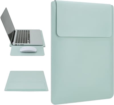 Draagbare 14 Inch Laptop Sleeve - Waterdichte en Krastbestendige Notebook Tas voor MacBook Pro, HP, Dell en Lenovo in Lichtgroen