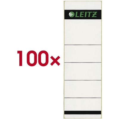 Leitz Ordneretiketten 16421085 61.5 x 192 mm Papier Grijs Permanent 100 stuk(s)