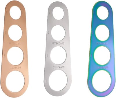 Noodle Measurer met 4 Holes en 3 Stukken, RVS Spaghetti Maatbeker voor Perfecte Porties, Ideaal voor Thuis en Restaurants