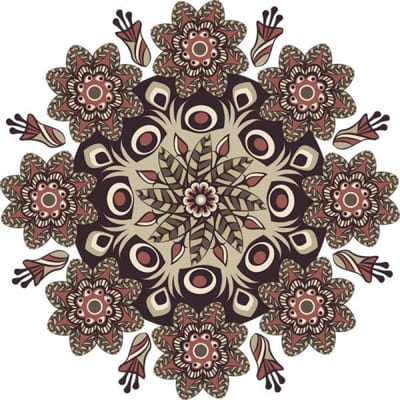 MyHobby Borduurpakket – Vintage mandala 50×50 cm - Aida borduurstof 5,5 kruisjes/cm (14 count) - Telpatroon - Borduurgaren - Borduurnaald - Handleiding - Voor Beginners & Gevorderden - Complete borduurset