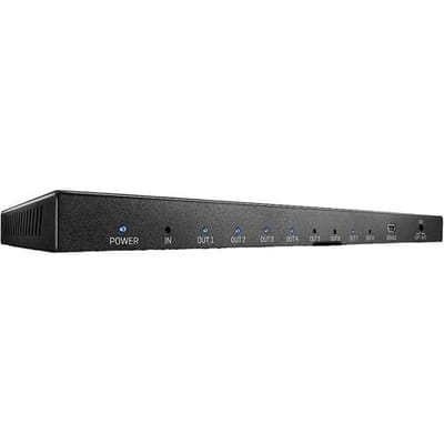 LINDY 38237 8 poorten HDMI-splitter 3840 x 2160 Pixel Zwart