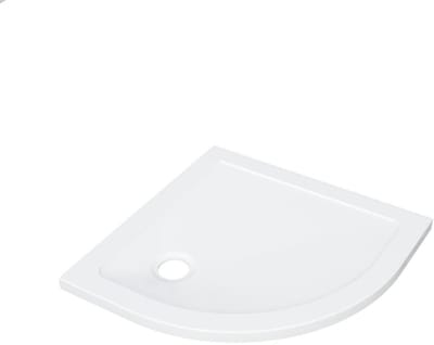 FugaFlow Efficiente Anta Douchebak - 80x80x4cm - kwartrond - acryl - glans wit