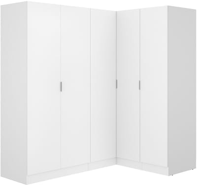 Vente-unique Hoekkast met 5 deuren - L173 cm - Wit - LISTOWEL