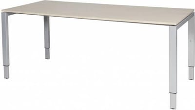 Verstelbaar Bureau - Domino 180x80 Eiken - alu frame