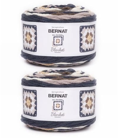 Deken Granny Vierkantjes - 2x240 gram - 100% Polyester - #6 Super Bulky - Perfect voor Breien en Haken